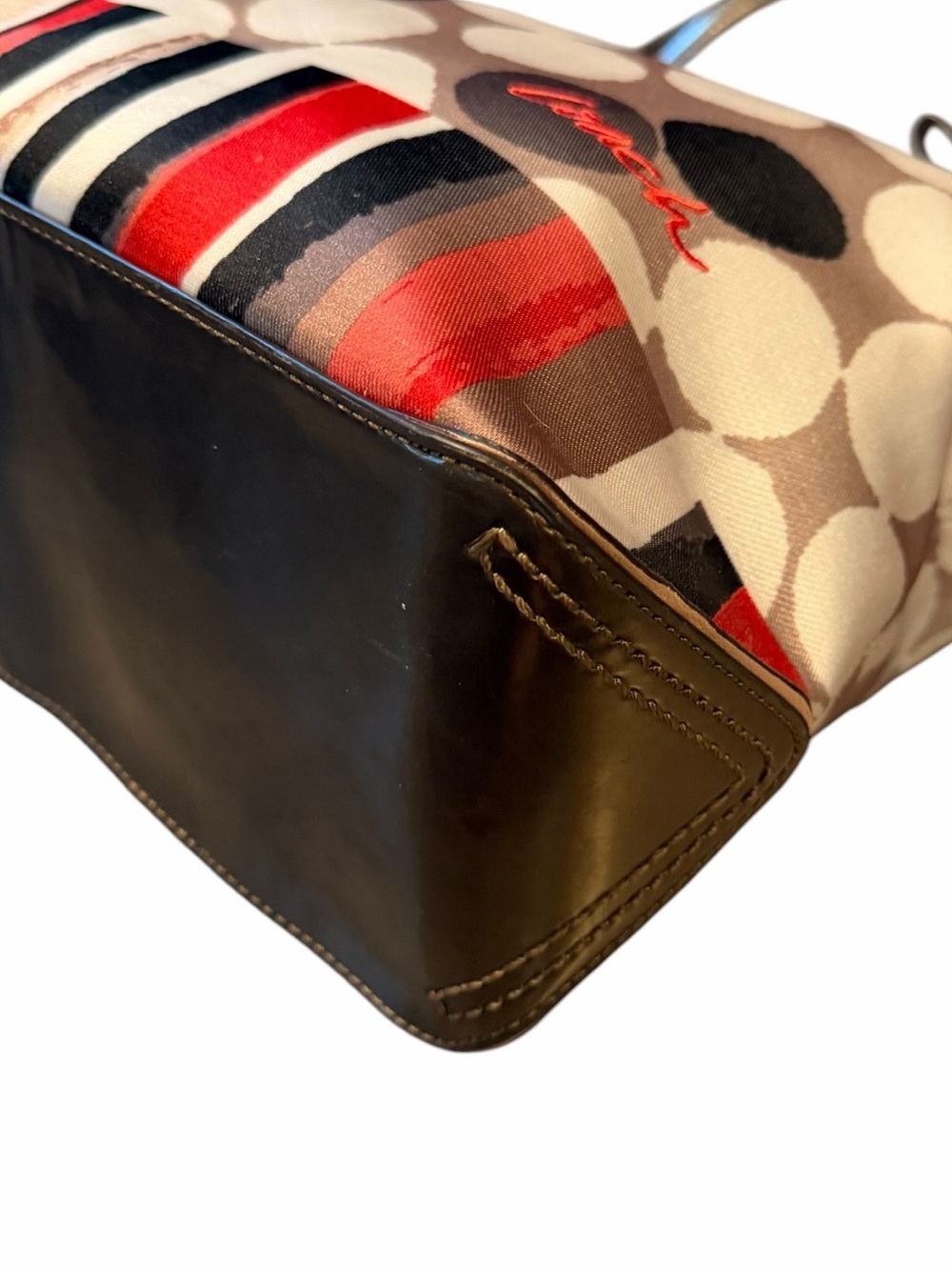 Coach Poppy Watercolor Polka Dot Tote Bag - Picture 6 of 9